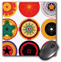 3dRose LLC 8 x 8 x 0.25 Inches Circles 9 Design Mouse Pad (mp_21223_1)