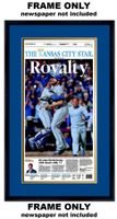 The Kansas City Star Newspaper Frame - with Kansas City Royals Colors Double Mat