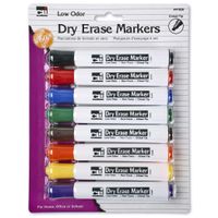 Charles Leonard Dry Erase Markers, Barrel Style with Chisel Tip, Assorted Colors, 8-Pack (47828)