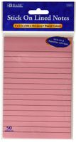 BAZIC 50 Ct. 4 X 6 Inches Lined Stick On Notes, Case of 24 (5121-24)