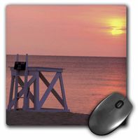 3dRose LLC 8 x 8 x 0.25 Inches Massachusetts Nantucket Jetties Beach Lifeguard Walter Bibikow Mouse Pad (mp_90961_1)