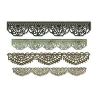 Sizzix, Multi Color, Thinlits Die Set 664178, Crochet by Tim Holtz, 4 Pack, One Size