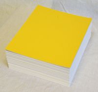 topseller100, Pack of 50 sheets 8x10 UNCUT matboard / mat boards (Yellow)