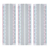 ELEGOO 3pcs MB-102 Breadboard 830 Point Solderless Prototype PCB Board Kit for Arduino Proto Shield Distribution Connecting Blocks