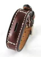 Fitbit Flex 2 Real Leather Band - Replacement Band For Fitbit Flex 2 - Full Grain Fit Bit Flex band (Brown, Medium)