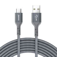 JYDMIX USB C to USB A Fast Charging Cable 2.0 (3ft) 3 Pack Compatible with iPad Pro 2018, MacBook,Samsung Galaxy S10/ S9/ S8/ Plus Note 9,LG V30 G6 G5, Silver