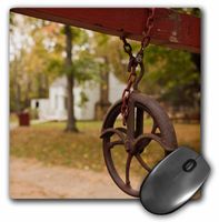3D Rose"USA Oklahoma Native American Cherokee Nation Museum Well Pulley." Matte Finish Mouse Pad - 8 x 8" - mp_192207_1