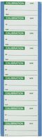 Brady WOX-9 Permanent Polyester Calibration Labels , Green On White,  2.250" x 1.000"  (57.150 Mm x 25.400 Mm),  Legend "Calibration"  (9 Per Card,  1 Card Per Package)