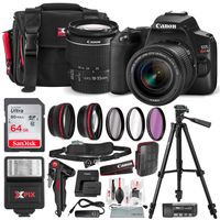 Canon EOS Rebel SL3 DSLR Digital Camera with 18-55mm Lens + 64GB + Cases + Tripods + Premium Accessory Bundle