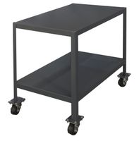 Durham Steel Mobile Medium Duty Machine Table, MTM244830-2K295,  2 Shelves,  2000 lbs Capacity,  48" Length x 24" Width x 30" Height