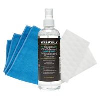 100% Natural Chalkboard Cleaner Spray and Eraser Kit by VersaChalk (250 mL) - Remove Liquid Chalk Marker Ink from Chalk Board Signs, Whiteboard, Dry Erase Marker Board, and Blackboard