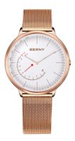 BERNY Hybrid Smart Watch Couple Watch for Men and Women, Pedometer Calories Monitor Fitness Tracker with SOS Function, Compatible with iPhone and Android (Rose Gold, Female)