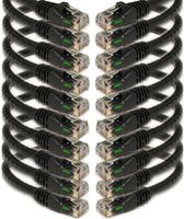 iMBAPrice - 100 ' Cat5e RJ45 Network Ethernet Patch Cable, (10 Pack), Black (IMBA-CAT5-100BK-10PK)