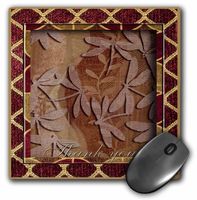 3dRose LLC 8 x 8 x 0.25 Inches Dragonflies Thank You Red Mouse Pad (mp_18874_1)