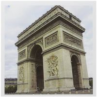 3dRose Surrounded by the most dangerous road in Europe is the Triumphant Arc - Greeting Cards, 6 x 6 inches, set of 6 (gc_38321_1)