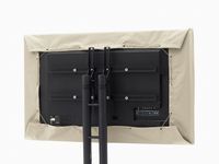 Covermates - Outdoor Half TV Cover - Fits 65 to 68 Inch TV's - Elite - 300 Denier Stock-Dyed Polyester - Half Coverage - Easy On and Off Drawcord - 3 YR Warranty - Water Resistant - Khaki