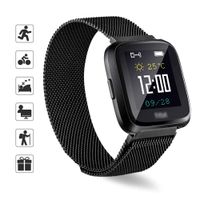 TOMALL Replacement Bands Compatible for Fitbit Versa/Versa 2,Stainless Steel Metal Wristband for Women Men