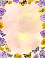 Geographics Butterflies & Pansies Letterhead 8.5 x 11 inches, 100/Pack (47544)