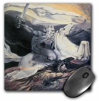 3D Rose"Death On A Pale Horse by William Blake" Matte Finish Mouse Pad - 8 x 8" - mp_129783_1