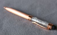 SuperGift Rose Gold Color Bling Stylus Touch Screen Pen/Gel Ink/ball pen for iPhone 4G 3G iPod/iPad 2 , Motorola Xoom, Samsung Galaxy, BlackBerry Playbook