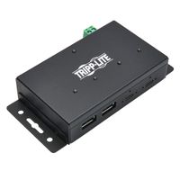 Tripp Lite 4 Port USB Hub, Industrial USB Hub, USB 3.1 Hub, Gen 2, 10 Gbps, 2 USB C, 2 USB A, 15 Kv ESD Protection, Iron Housing (U460-2A2C-Ind)