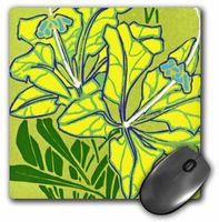 3dRose LLC 8 x 8 x 0.25 Inches Yellow and Green Mouse Pad (mp_11170_1)