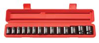 TEKTON 1/2-Inch Drive Shallow Impact Socket Set, Inch, Cr-V, 6-Point, 3/8-Inch - 1-1/4-Inch, 14-Sockets | 4816