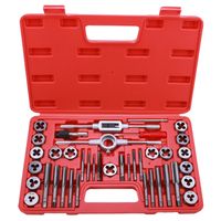 Best Choice 40-Piece Tap and Die Set - SAE Inch Sizes | Essential Threading Tool with Storage Case