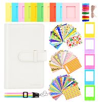 Sunmns Camera Accessories Bundle Kit for Fujifilm Instax Mini 9/8/ 90/70, Accessory Include Album, Film Stickers, Desk Frames, Hanging Frame, Strap (White)