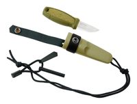 Morakniv Eldris Fixed-Blade Pocket-Sized Knife with Sandvik Stainless Steel Blade, Lanyard and Firestarter, Green, 2.2 Inch