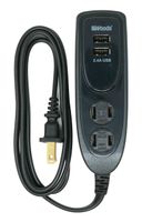 Woods 41225 Desktop USB Charger, Black