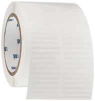 Brady THT-28-423-10 1.5" Width x 0.125" Height, B-423 Permanent Polyester, Gloss Finish White Thermal Transfer Printable Label (10000 per Roll)