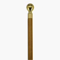 Unisex Egg Cane Scorched Maple, Solid Brass Handle  -Affordable Gift! Item #DHAR-9113706