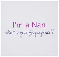 3dRose Im a Nan Whats Your Superpower Hot Pink Funny Gift for Grandma Greeting Cards, Set of 12 (gc_193746_2)