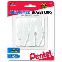 Hi-Polymer White Cap Erasers 10-PK