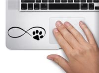 Infinity Paw Print Symbol Decal Funny Dog Pet Laptop Skin Macbook Trackpad Keypad Sticker Window