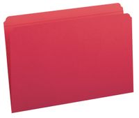 Smead File Folder, Reinforced Straight-Cut Tab, Legal Size, Red, 100 per Box (17710)