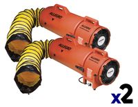 Allegro Industries 9533-25 Plastic Compaxial Blower, AC with 25' Ducting and Canister Assembly, 8"