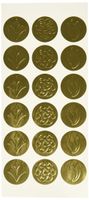 Geographics Self-Adhesive Embossed Seals, Gold, 54 per Pack (45204)