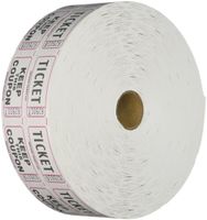Raffle Tickets 2000 per Roll: White
