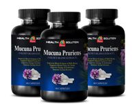 Anti Stress Vitamins - MUCUNA PRURIENS - Velvet Beans Extract - Digestion Support Supplements - 3 Bottles 180 Capsules