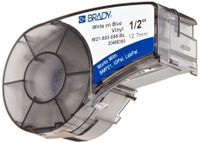 Brady M21-500-595-BL BMP21 Tape B- 595 Indoor/Outdoor Vinyl Film Size: 1/2" x 21' WHT/BLU