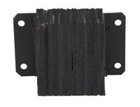 Vestil 1012-4.5 Horizontal Laminated Dock Bumper, Fabric Reinforced Rubber, Rectangular, 4 Holes, 10" Height, 12" Width, 4-1/2" Depth