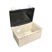 BUD Industries NBF-32218 Plastic Indoor NEMA Economy Box with Clear Door, 11-51/64" Length x 7-55/64" Width x 6-9/32" Height, Light Gray Finish