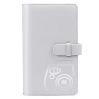 CAIUL Compatible 96 Pockets Mini Wallet Photo Album with PU Leather Cover for Fujifilm Instax Mini 9 8 8+ 70 7s 90 25 26 50s Films (Smokey White)