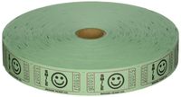 2000 Green Smile Single Roll Consecutively Numbered Raffle Tickets