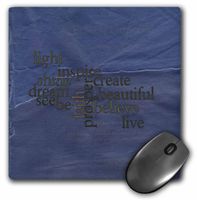 3dRose LLC 8 x 8 x 0.25 Inches Mouse Pad, Inspire Faith in Blue Inspirational Religion and Spirituality (mp_29530_1)