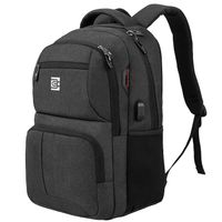 Laptop Backpack for Men, Business Travel Backpack Slim Durable Fit 15.6 inch College School Backpack Lightweight Students Book Bag with USB Charging Port Earphone Hole with Luggage Strap