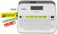 Brother P-touch, PTD400VP, Versatile Label Maker with Carry Case and Adapter, Compact Design, Easy-to-Use Keyboard, Graphical Display, White