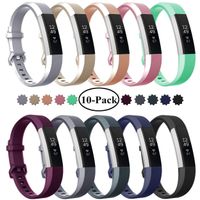 Fundro Replacement Bands Compatible with Alta and Alta HR, Newest Sport Strap Wristband with Secure Buckle（10 Pack） (# A 10 Pack, Small(6.2"-7.1"))